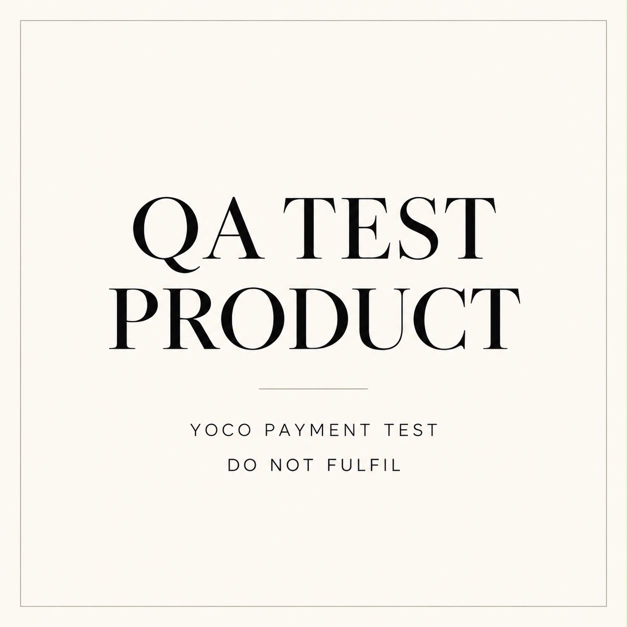 QA YOCO TEST PRODUCT